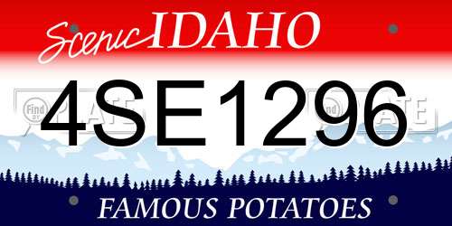 4SE1296 Idaho License Plate