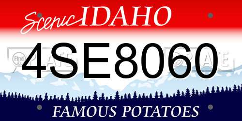 4SE8060 Idaho License Plate