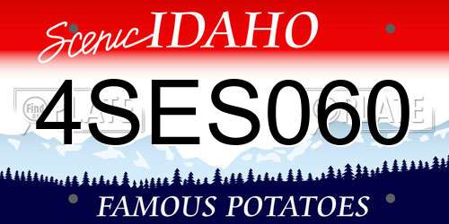 4SES060 Idaho License Plate