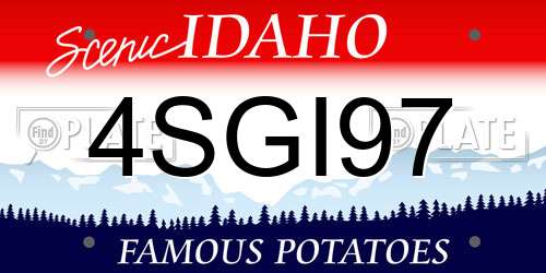 4SGI97 Idaho License Plate