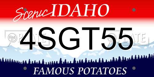 4SGT55 Idaho License Plate