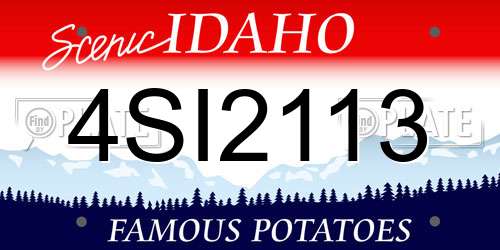 4SI2113 Idaho License Plate