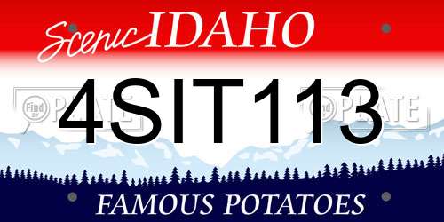 4SIT113 Idaho License Plate
