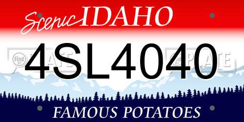 4SL4040 Idaho License Plate