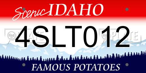 4SLT012 Idaho License Plate