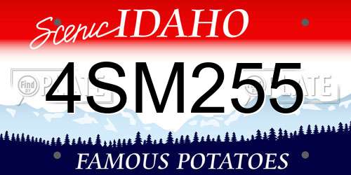 4SM255 Idaho License Plate