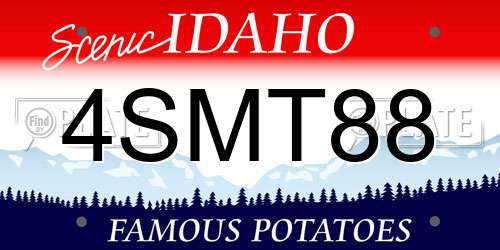 4SMT88 Idaho License Plate