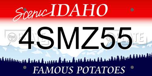 4SMZ55 Idaho License Plate
