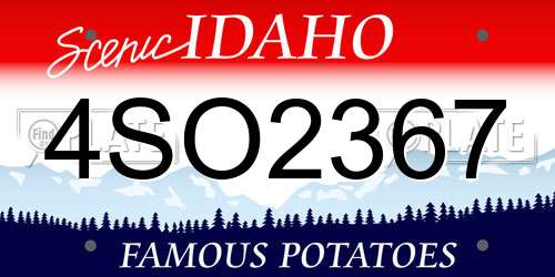 4SO2367 Idaho License Plate