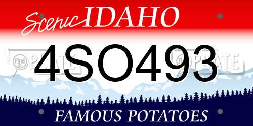 4SO493 Idaho License Plate