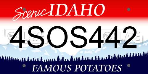 4SOS442 Idaho License Plate