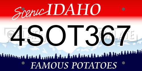 4SOT367 Idaho License Plate