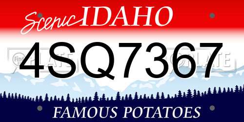 4SQ7367 Idaho License Plate