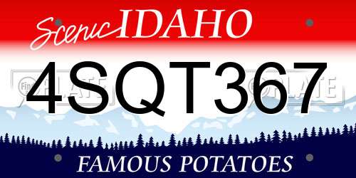 4SQT367 Idaho License Plate