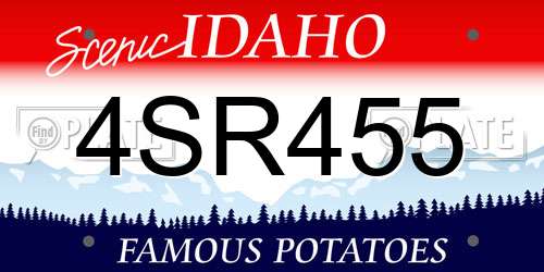 4SR455 Idaho License Plate