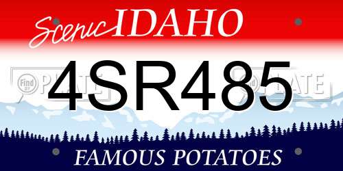 4SR485 Idaho License Plate