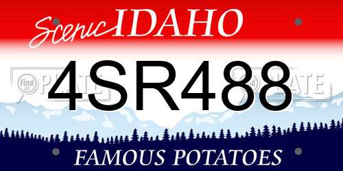 4SR488 Idaho License Plate