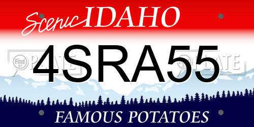 4SRA55 Idaho License Plate