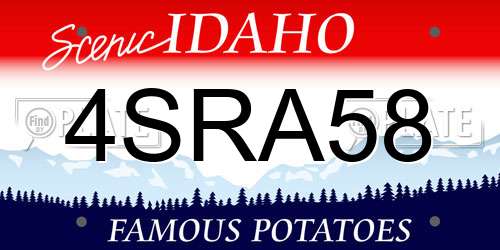 4SRA58 Idaho License Plate