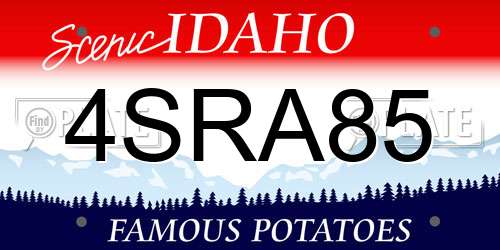 4SRA85 Idaho License Plate