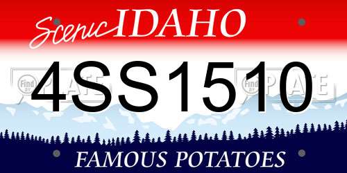 4SS1510 Idaho License Plate