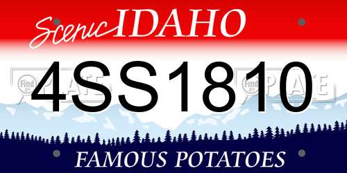 4SS1810 Idaho License Plate