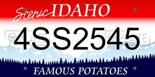 4SS2545 Idaho License Plate