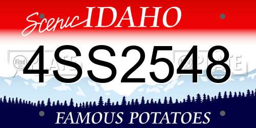 4SS2548 Idaho License Plate