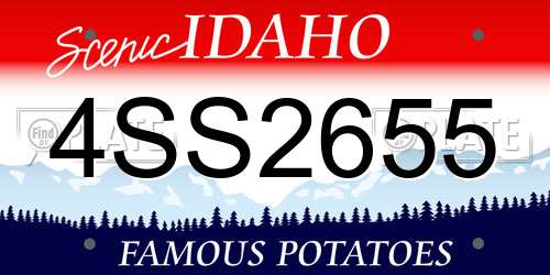 4SS2655 Idaho License Plate