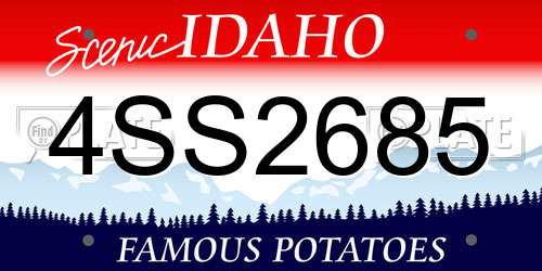 4SS2685 Idaho License Plate