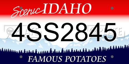 4SS2845 Idaho License Plate