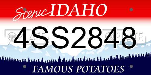 4SS2848 Idaho License Plate