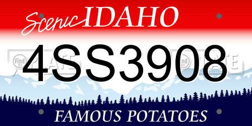 4SS3908 Idaho License Plate