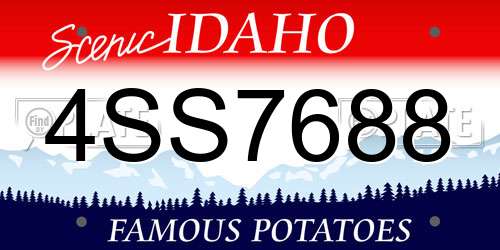 4SS7688 Idaho License Plate