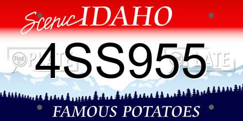 4SS955 Idaho License Plate