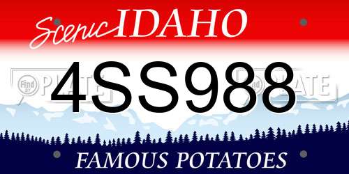 4SS988 Idaho License Plate