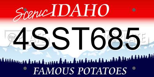 4SST685 Idaho License Plate