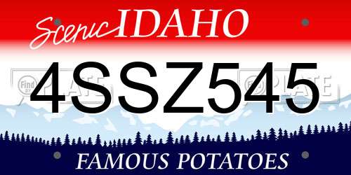 4SSZ545 Idaho License Plate
