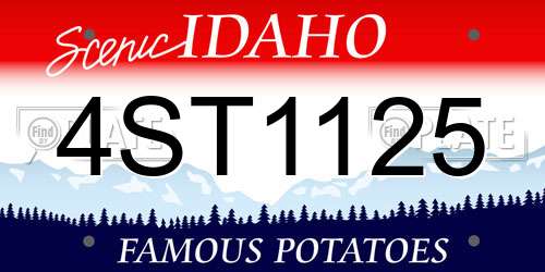 4ST1125 Idaho License Plate