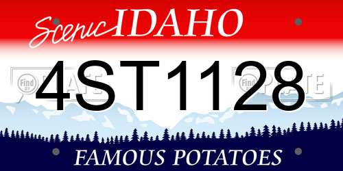 4ST1128 Idaho License Plate