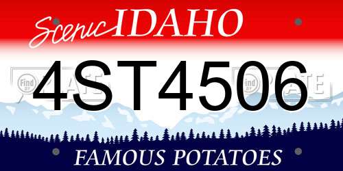 4ST4506 Idaho License Plate