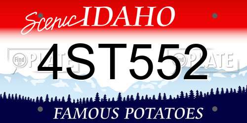 4ST552 Idaho License Plate