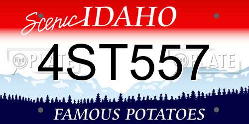 4ST557 Idaho License Plate