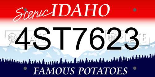 4ST7623 Idaho License Plate