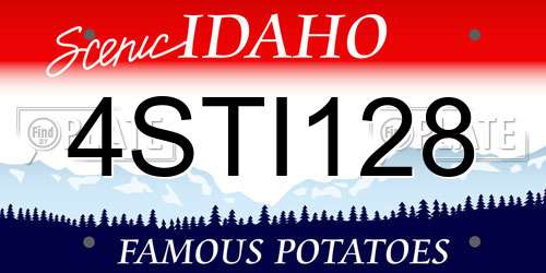 4STI128 Idaho License Plate