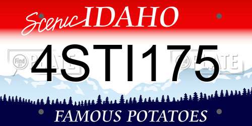 4STI175 Idaho License Plate