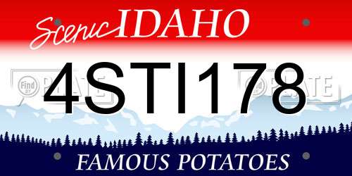 4STI178 Idaho License Plate