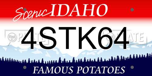 4STK64 Idaho License Plate