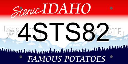 4STS82 Idaho License Plate