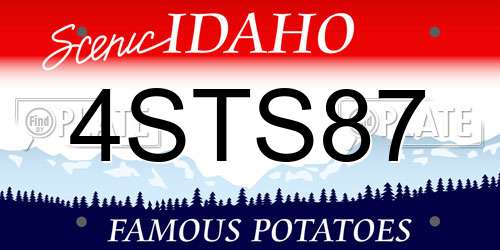4STS87 Idaho License Plate